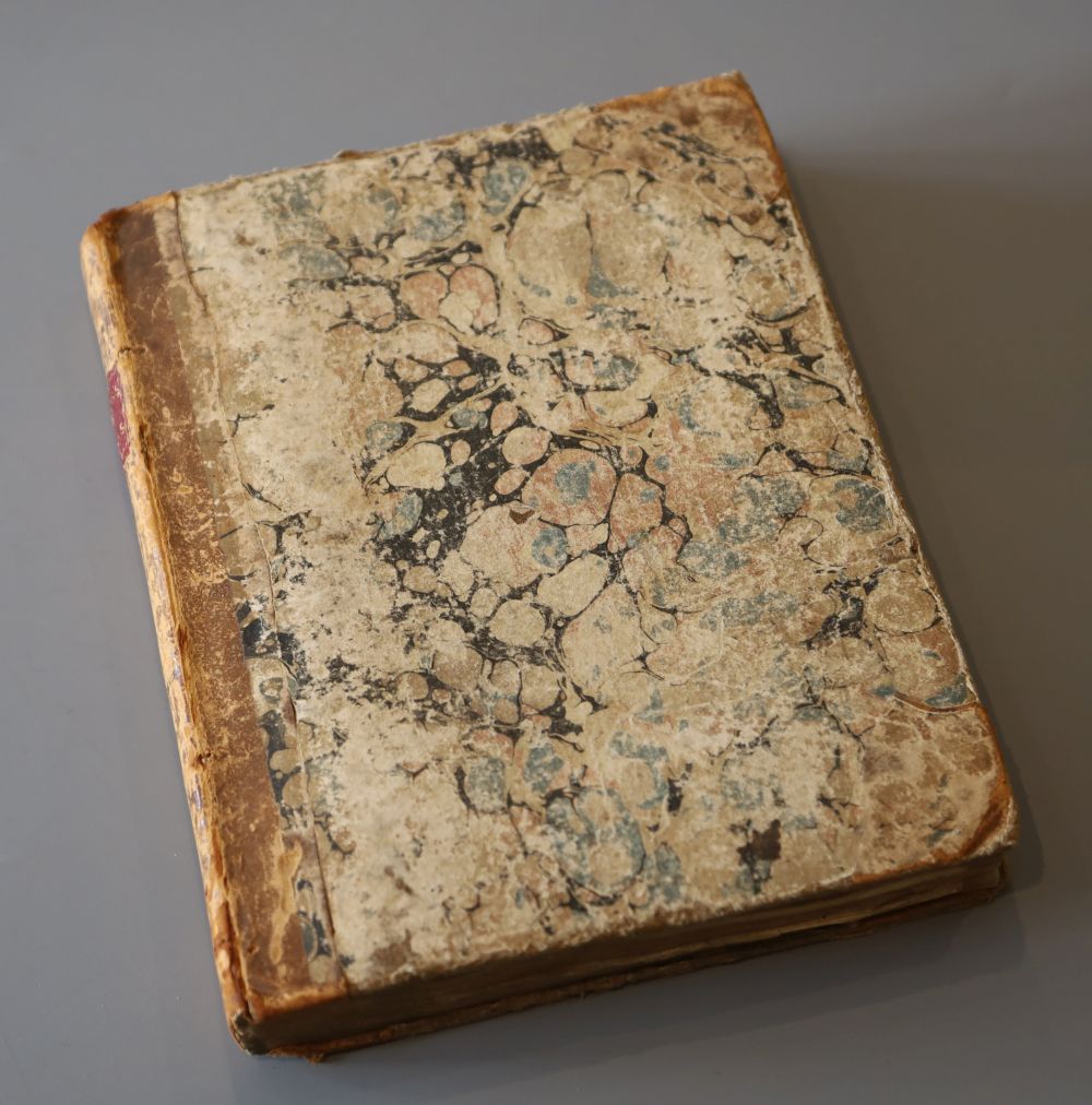 Ellis, John, Cartographer - English Atlas, 8vo, original quarter calf, scuffed and with small tears to marbled boards, tear to lower fo